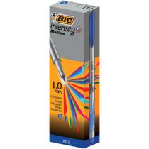 Caneta com Ponta Porosa BIC Intensity 1.0MM Azul - Caixa com 10