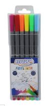Caneta com ponta porosa Fineliner 0.4 mm 6 cores- Brw - BLISTER