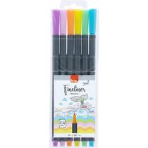Caneta com Ponta Porosa Fineliner 0.4MM 6 Cores Pastel Blister Caneta com Ponta Porosa Fineliner 0.4MM 6 Cores Pastel Blister
