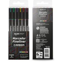 Caneta com Ponta Porosa Fineliner 0.5MM Carbon Line Estojo com 6 Cores
