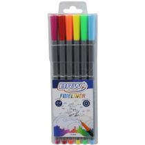 Caneta com Ponta Porosa Fineliner 0,4MM - 6 Cores