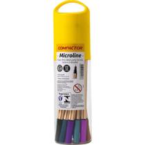 Caneta com Ponta Porosa Microline 0,4MM 12 Cores Estojo