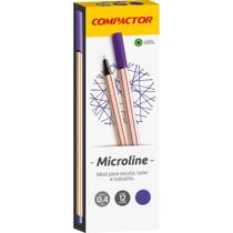 Caneta com Ponta Porosa Microline 0,4MM Violeta - Caixa com 12 Unidades