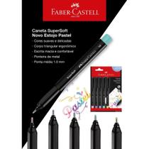 Caneta com Ponta Porosa Supersoft Pen 1.0MM 5 Cores Pastel, Pacote com 10 Caneta com Ponta Porosa Supersoft Pen 1.0MM 5 Cores Pastel, Pacote com 10