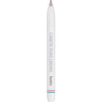 Caneta com Ponta Porosa Tilibra Lunix Duas Linhas com Duas Pontas de Poliéster Rosa e Azul-claro