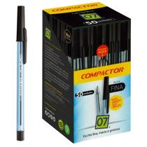 Caneta Compactor 0.7 Preta - Cx C/ 50 Transparente Caneta Compactor 0.7 Preta - Cx C/ 50 Transparente