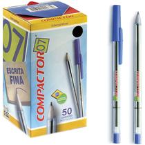 Caneta compactor 0.7mm azul cx c/ 50