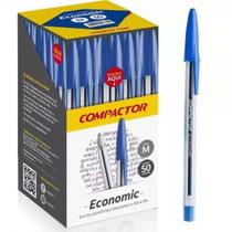 Caneta Compactor economic 1.0mm azul caixa com 50 canetas Caneta Compactor economic 1.0mm azul caixa com 50 canetas