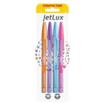 Caneta Compactor Jet Lux 1.0mm Com 4 Cores Esfereográfica Caneta Compactor Jet Lux 1.0mm Com 4 Cores Esfereográfica
