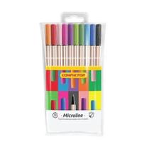 Caneta Compactor Microline 0,4mm 10 Cores Caneta Compactor Microline 0,4mm 10 Cores