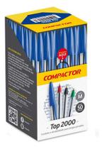 Caneta Compactor Top 2000 Azul Ponta Média