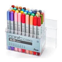Caneta Copic Marcador Ciao 36 Cores Set B Ponta Dupla