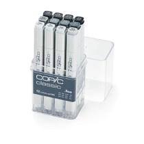 Caneta Copic Marcador Classic 12 Cores Cinza Neutro Ponta Dupla