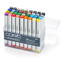 Caneta Copic Marcador Classic 36 Cores Set Ponta Dupla Caneta Copic Marcador Classic 36 Cores Set Ponta Dupla
