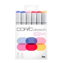 Caneta Copic Sketch 6 Cores Floral Favorites 2 Ponta Dupla Caneta Copic Sketch 6 Cores Floral Favorites 2 Ponta Dupla