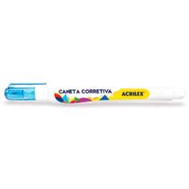 Caneta Corretiva Acrilex 5ML Metal Branca