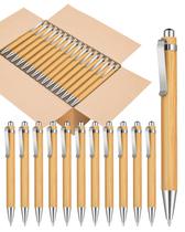 Caneta de bambu lyforx 100 unidades esferográfica de madeira a granel personalizável Caneta de bambu lyforx 100 unidades esferográfica de madeira a granel personalizável