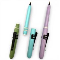 Caneta de Bolso USA Made Kit com 3 unidades, com clipes de metal compacta, acessível, leve, caneta esferográfica preta EDC mini caneta à prova dágua e que flutua cabe pequeno, escreve grande (Cores pastel sortidas) Caneta de Bolso USA Made Kit com 3 unidades, com clipes de metal compacta, acessível, leve, caneta esferográfica preta EDC mini caneta à prova dágua e que flutua cabe pequeno, escreve grande (Cores pastel sortidas)