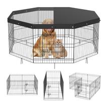 Caneta de exercício para cães VEVOR Dobrável de Metal 8 painéis 60x60cm Caneta de exercício para cães VEVOR Dobrável de Metal 8 painéis 60x60cm