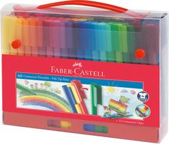 Caneta de feltro Faber-Castell Connector 155560 com 60 peças