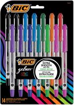 Caneta de gel BIC Gel-ocity Smooth Stick Medium Point 0,7 mm 14 unidades