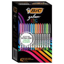 Caneta de gel BIC Gel-ocity Smooth Stick Medium Point 0,7 mm e 42 unidades