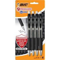 Caneta de gel BIC PrevaGuard Gel-ocity Medium Point Black 0,7 mm, pacote com 4