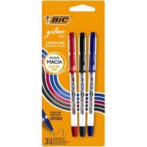 Caneta de Gel Gelocity Stic Azul, Preta e Vermelha 0.5mm Bic Caneta de Gel Gelocity Stic Azul, Preta e Vermelha 0.5mm Bic