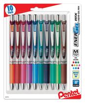 Caneta de gel líquido retrátil Pentel Energel RTX 0,7 mm, pacote com 10 Caneta de gel líquido retrátil Pentel Energel RTX 0,7 mm, pacote com 10