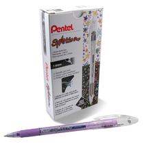 Caneta de gel Pentel Sparkle Pop metálica de 1,0 mm de tinta violeta/azul x12 Caneta de gel Pentel Sparkle Pop metálica de 1,0 mm de tinta violeta/azul x12
