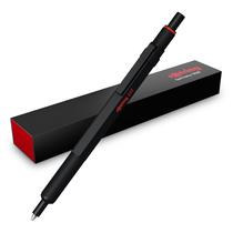 Caneta de gel Rotring 600 com corpo metálico de tinta preta de 0,55 mm