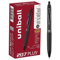 Caneta de gel uni-ball 207PLUS+ preta com ponta retrátil de 0,7 mm x12 Caneta de gel uni-ball 207PLUS+ preta com ponta retrátil de 0,7 mm x12