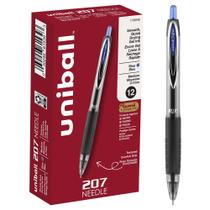 Caneta de gel Uni-Ball Signo 207 Needle 0,7 mm azul médio, pacote com 12 Caneta de gel Uni-Ball Signo 207 Needle 0,7 mm azul médio, pacote com 12