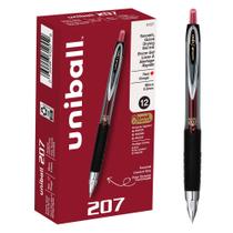 Caneta de gel uniball Signo 207 retrátil Micro 0,5 mm de tinta vermelha