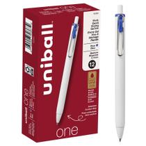 Caneta de gel uniball UniOne retrátil de 0,7 mm de tinta azul Dozen Caneta de gel uniball UniOne retrátil de 0,7 mm de tinta azul Dozen