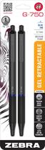 Caneta de gel Zebra Pen G-750, tinta azul retrátil de 0,7 mm, pacote com 2 unidades Caneta de gel Zebra Pen G-750, tinta azul retrátil de 0,7 mm, pacote com 2 unidades