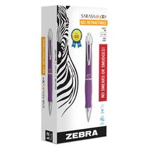 Caneta de gel Zebra Pen GR8 retrátil de 0,7 mm violeta média, pacote com 12 Caneta de gel Zebra Pen GR8 retrátil de 0,7 mm violeta média, pacote com 12