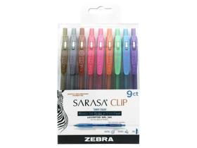 Caneta de gel ZEBRA Pen Sarasa Clip Retrátil Bold 1,0 mm, pacote com 9 Caneta de gel ZEBRA Pen Sarasa Clip Retrátil Bold 1,0 mm, pacote com 9