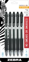 Caneta de gel Zebra Pen Sarasa, tinta preta retrátil de 0,7 mm, pacote com 5 Caneta de gel Zebra Pen Sarasa, tinta preta retrátil de 0,7 mm, pacote com 5