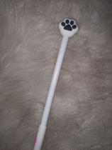 Caneta de patinha de gato, preto com branco Caneta de patinha de gato, preto com branco