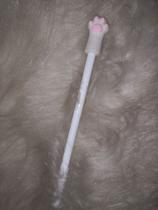 Caneta de patinha de gato rosa e branco Caneta de patinha de gato rosa e branco
