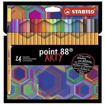 Caneta de Ponta Fina Stabilo Point 88 0.4mm Arty 8824. 24 Cores