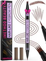 Caneta de sobrancelha iMethod Magic 2 em 1 impermeável marrom avermelhado