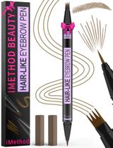 Caneta de sobrancelha iMethod Magic 2 em 1 impermeável marrom claro