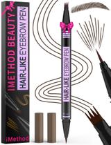 Caneta de sobrancelha iMethod Magic 2 em 1 impermeável marrom escuro