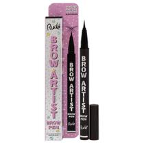 Caneta de sobrancelha Rude Cosmetics Brow Artist preta e marrom para mulheres