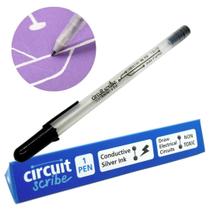 Caneta de tinta condutiva Circuit Scribe prata atóxica Caneta de tinta condutiva Circuit Scribe prata atóxica