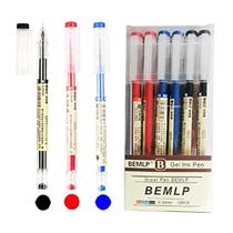 Caneta de tinta gel BEMLP Extra Fine Point 0,35 mm, 12 pacotes (4 pretos, 4 azuis, 4 vermelhos)