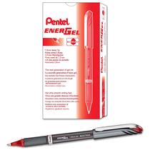 Caneta de tinta gel Pentel Energel NV (1,0 mm) Bold Point Red Ink x12