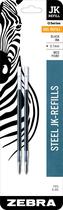 Caneta de tinta gel Zebra Pen Série G em aço inoxidável de 0,7 mm, pacote com 2 Caneta de tinta gel Zebra Pen Série G em aço inoxidável de 0,7 mm, pacote com 2